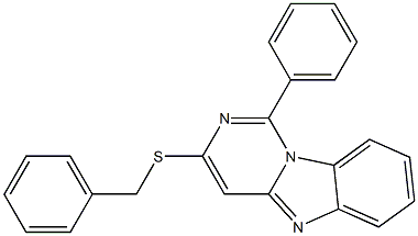 3-(benzylsulfanyl)-1-phenylpyrimido[1,6-a]benzimidazole Structure