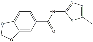 N-(5-methyl-1,3-thiazol-2-yl)-1,3-benzodioxole-5-carboxamide Structure