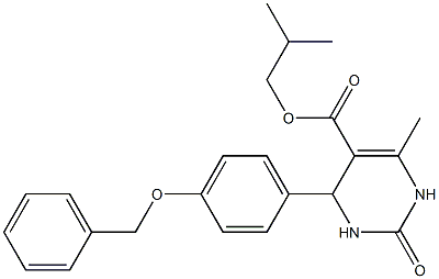 isobutyl 4-[4-(benzyloxy)phenyl]-6-methyl-2-oxo-1,2,3,4-tetrahydro-5-pyrimidinecarboxylate 구조식 이미지