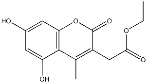 ethyl (5,7-dihydroxy-4-methyl-2-oxo-2H-chromen-3-yl)acetate Structure