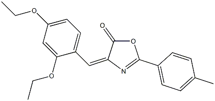 4-(2,4-diethoxybenzylidene)-2-(4-methylphenyl)-1,3-oxazol-5(4H)-one Structure