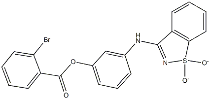 3-[(1,1-dioxido-1,2-benzisothiazol-3-yl)amino]phenyl 2-bromobenzoate Structure