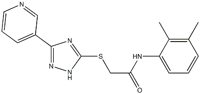 N-(2,3-dimethylphenyl)-2-{[3-(3-pyridinyl)-1H-1,2,4-triazol-5-yl]sulfanyl}acetamide 구조식 이미지