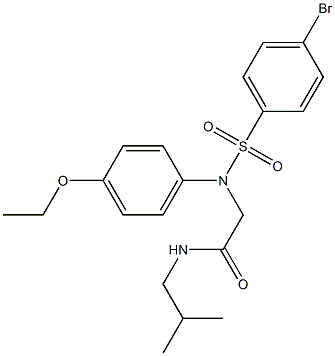 2-{[(4-bromophenyl)sulfonyl]-4-ethoxyanilino}-N-isobutylacetamide 구조식 이미지