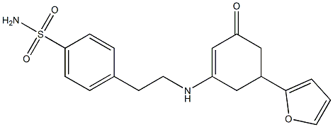 4-(2-{[5-(2-furyl)-3-oxo-1-cyclohexen-1-yl]amino}ethyl)benzenesulfonamide 구조식 이미지