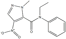 N-ethyl-4-nitro-1-methyl-N-phenyl-1H-pyrazole-5-carboxamide Structure