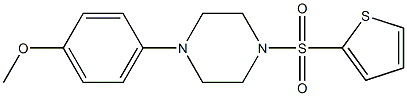 methyl 4-[4-(2-thienylsulfonyl)-1-piperazinyl]phenyl ether 구조식 이미지