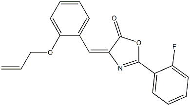 4-[2-(allyloxy)benzylidene]-2-(2-fluorophenyl)-1,3-oxazol-5(4H)-one Structure