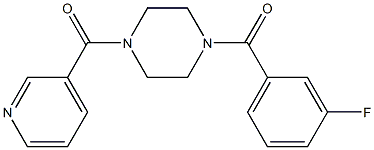 1-(3-fluorobenzoyl)-4-(3-pyridinylcarbonyl)piperazine Structure