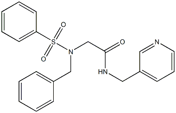 2-[benzyl(phenylsulfonyl)amino]-N-(3-pyridinylmethyl)acetamide 구조식 이미지