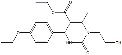 ethyl 4-(4-ethoxyphenyl)-1-(2-hydroxyethyl)-6-methyl-2-oxo-1,2,3,4-tetrahydro-5-pyrimidinecarboxylate 구조식 이미지