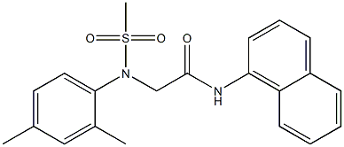 2-[2,4-dimethyl(methylsulfonyl)anilino]-N-(1-naphthyl)acetamide 구조식 이미지