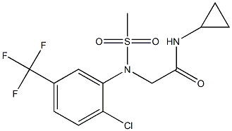 2-[2-chloro(methylsulfonyl)-5-(trifluoromethyl)anilino]-N-cyclopropylacetamide Structure