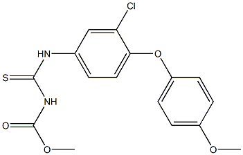 methyl [3-chloro-4-(4-methoxyphenoxy)anilino]carbothioylcarbamate Structure