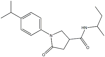 N-(sec-butyl)-1-(4-isopropylphenyl)-5-oxopyrrolidine-3-carboxamide 구조식 이미지