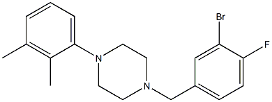 1-(3-bromo-4-fluorobenzyl)-4-(2,3-dimethylphenyl)piperazine 구조식 이미지