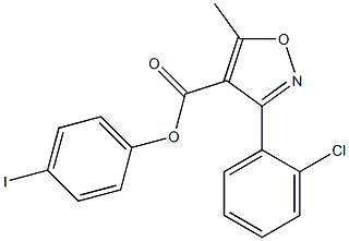 4-iodophenyl 3-(2-chlorophenyl)-5-methyl-4-isoxazolecarboxylate 구조식 이미지