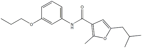 5-isobutyl-2-methyl-N-(3-propoxyphenyl)-3-furamide 구조식 이미지