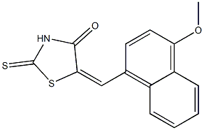 5-[(4-methoxy-1-naphthyl)methylene]-2-thioxo-1,3-thiazolidin-4-one 구조식 이미지