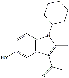 1-(1-cyclohexyl-5-hydroxy-2-methyl-1H-indol-3-yl)ethanone Structure