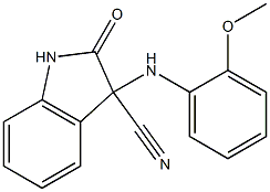 3-(2-methoxyanilino)-2-oxoindoline-3-carbonitrile 구조식 이미지