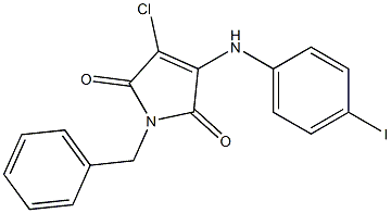 1-benzyl-3-chloro-4-(4-iodoanilino)-1H-pyrrole-2,5-dione Structure