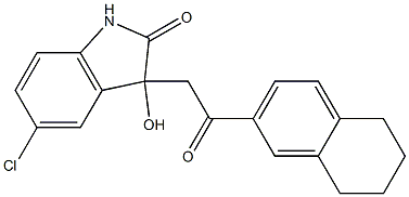 5-chloro-3-hydroxy-3-[2-oxo-2-(5,6,7,8-tetrahydro-2-naphthalenyl)ethyl]-1,3-dihydro-2H-indol-2-one Structure