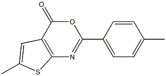 6-methyl-2-(4-methylphenyl)-4H-thieno[2,3-d][1,3]oxazin-4-one 구조식 이미지