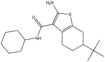 2-amino-6-tert-butyl-N-cyclohexyl-4,5,6,7-tetrahydro-1-benzothiophene-3-carboxamide 구조식 이미지