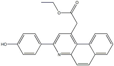 ethyl [3-(4-hydroxyphenyl)benzo[f]quinolin-1-yl]acetate Structure