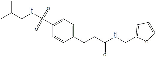 N-(2-furylmethyl)-3-{4-[(isobutylamino)sulfonyl]phenyl}propanamide 구조식 이미지