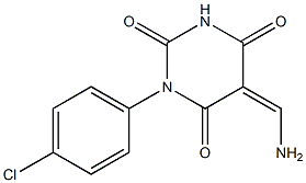 5-(aminomethylene)-1-(4-chlorophenyl)-2,4,6(1H,3H,5H)-pyrimidinetrione Structure