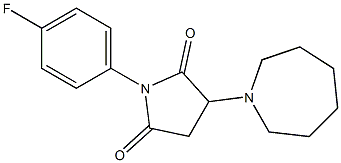 3-azepan-1-yl-1-(4-fluorophenyl)pyrrolidine-2,5-dione Structure