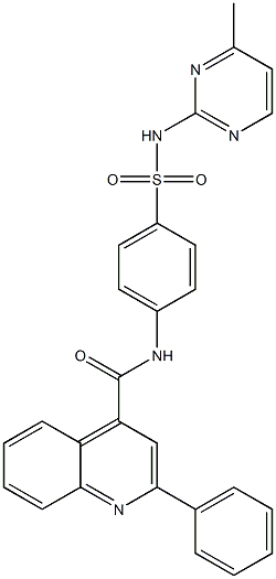 N-(4-{[(4-methyl-2-pyrimidinyl)amino]sulfonyl}phenyl)-2-phenyl-4-quinolinecarboxamide 구조식 이미지