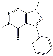 1,5-dimethyl-3-phenyl-1,5-dihydro-4H-pyrazolo[3,4-d]pyridazin-4-one 구조식 이미지