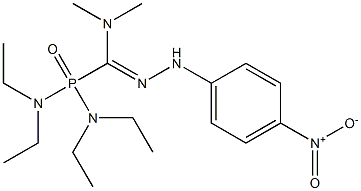 bis(diethylamino)-N'-{4-nitrophenyl}-N,N-dimethylphosphinecarbohydrazonamide oxide Structure