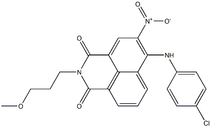 6-(4-chloroanilino)-5-nitro-2-(3-methoxypropyl)-1H-benzo[de]isoquinoline-1,3(2H)-dione Structure