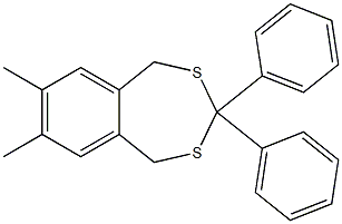 7,8-dimethyl-3,3-diphenyl-1,5-dihydro-2,4-benzodithiepine 구조식 이미지