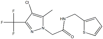 2-[4-chloro-5-methyl-3-(trifluoromethyl)-1H-pyrazol-1-yl]-N-(thien-2-ylmethyl)acetamide Structure