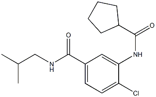 4-chloro-3-[(cyclopentylcarbonyl)amino]-N-isobutylbenzamide 구조식 이미지