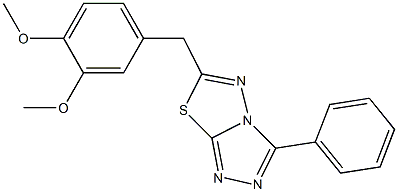 6-(3,4-dimethoxybenzyl)-3-phenyl[1,2,4]triazolo[3,4-b][1,3,4]thiadiazole Structure