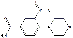 3-nitro-4-(1-piperazinyl)benzamide 구조식 이미지
