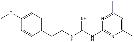 N-(4,6-dimethyl-2-pyrimidinyl)-N'-[2-(4-methoxyphenyl)ethyl]guanidine Structure