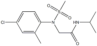 2-[4-chloro-2-methyl(methylsulfonyl)anilino]-N-isopropylacetamide 구조식 이미지