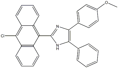 4-[2-(10-chloro-9-anthryl)-5-phenyl-1H-imidazol-4-yl]phenyl methyl ether Structure