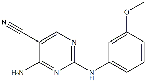 4-amino-2-(3-methoxyanilino)-5-pyrimidinecarbonitrile Structure