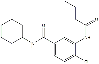 3-(butyrylamino)-4-chloro-N-cyclohexylbenzamide 구조식 이미지