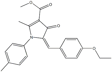 methyl 5-(4-ethoxybenzylidene)-2-methyl-1-(4-methylphenyl)-4-oxo-4,5-dihydro-1H-pyrrole-3-carboxylate Structure