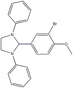 2-(3-bromo-4-methoxyphenyl)-1,3-diphenylimidazolidine 구조식 이미지