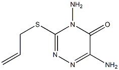 3-(allylsulfanyl)-4,6-diamino-1,2,4-triazin-5(4H)-one 구조식 이미지